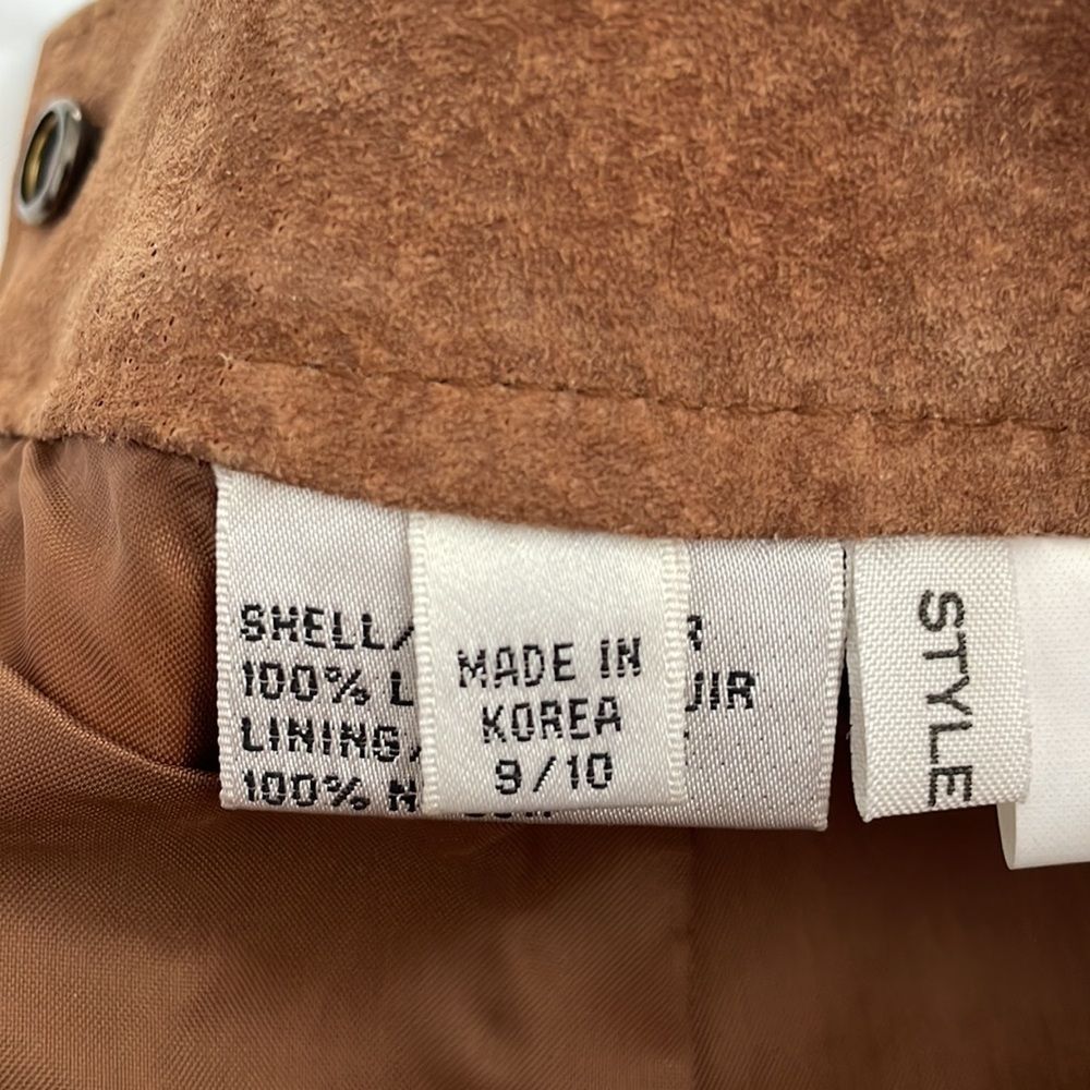BB Dakota genuine leather skirt, brown size 9/10 - Picture 7 of 10